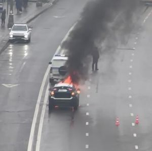В центре Москвы сгорела BMW бывшего вице-президента "Росгосстраха"