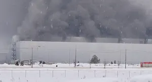 На бывшем заводе Volkswagen в Калуге возник крупный пожар