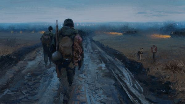 Художник из Алчевска пишет работы о бойцах ЛДНР по хроникам своего отца