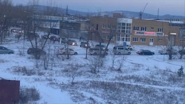 Транспортный коллапс произошёл в Чите из-за снегопада