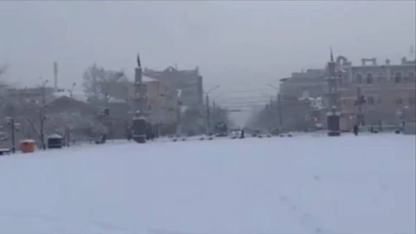 Читу засыпало снегом