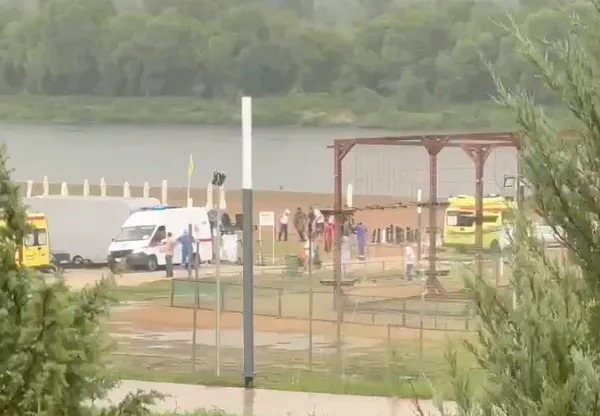 Первое видео с места трагедии в Тульской области, где молния убила трёх человек