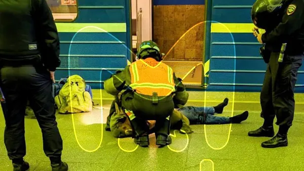 Человек упал на пути на станции метро "Озерки" в Петербурге