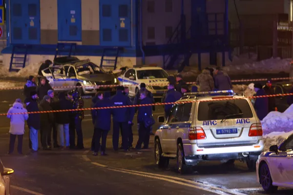 Появилось видео взрыва машины ДПС у Савёловского вокзала