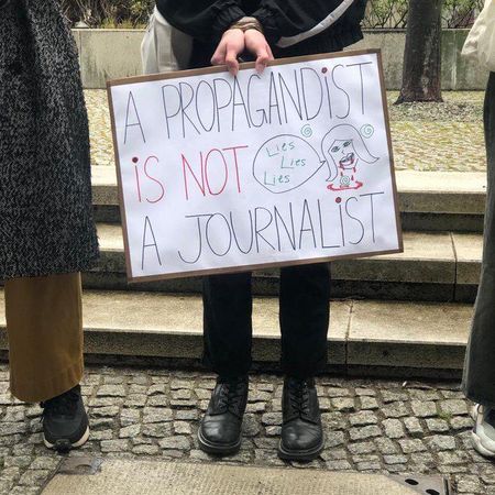 В Берлине украинцы протестуют против Марины Овсянниковой и её новой работы