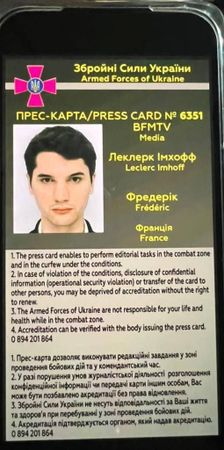 Французский журналист погиб под Северодонецком Луганской области