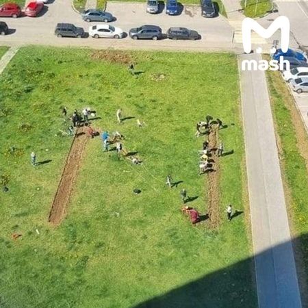 Житель Долгопрудного просит полицию защитить клумбу в форме Z