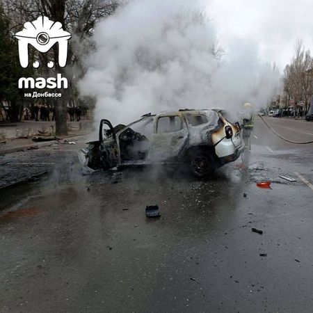 В центре Мелитополя взорвался автомобиль перед входом в Парк Горького