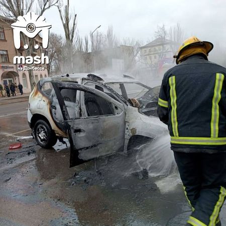 В центре Мелитополя взорвался автомобиль перед входом в Парк Горького