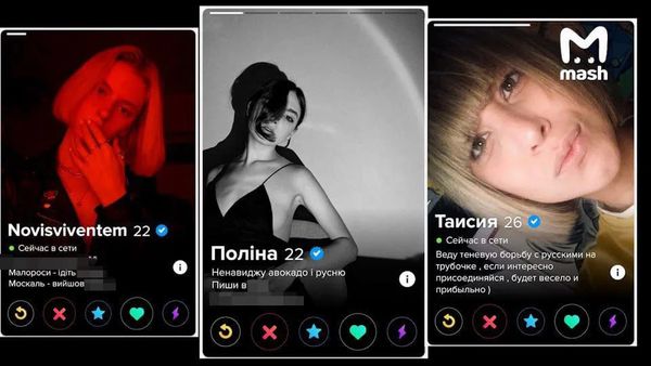 В украинском Тиндере начали создавать анкеты с антироссийскими комментариями