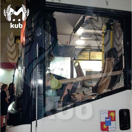Агрессивный мужик в Сочи напал с лопатой на маршрутный автобус