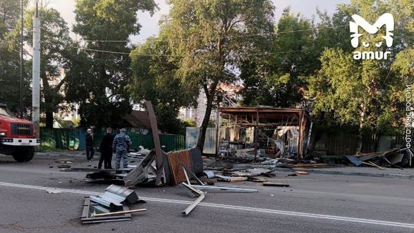 Ларёк с шаурмой взорвался в Благовещенске