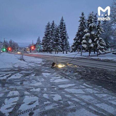 Около 100 тысяч человек почти неделю живут без света в ЦФО из-за сильного снегопада