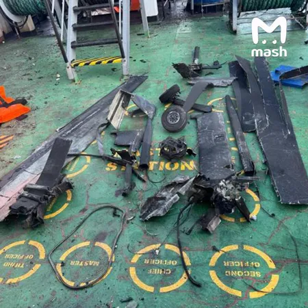 Появились первые фото после атаки БПЛА на российский танкер в Чёрном море