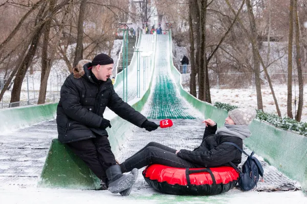 Зимний фестиваль тюбингов "Mash на горке" - прямой эфир