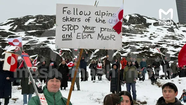 Российские эмигранты и 6 тысяч жителей Гренландии вышли на демонстрации против Трампа