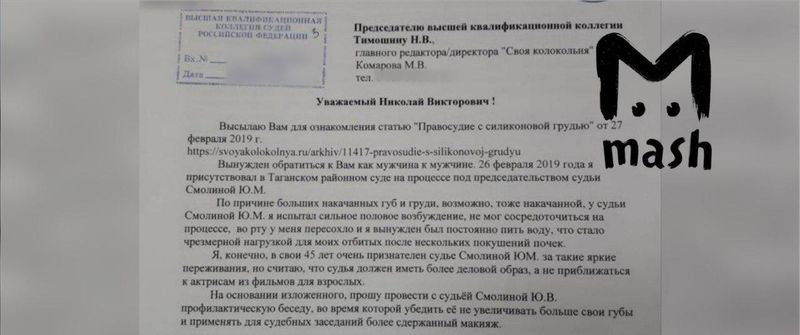 На судью, которая запретила Telegram, написали жалобу. За большую грудь.