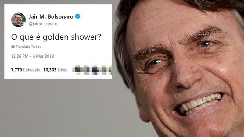 Президент Бразилии спросил в твиттере, что такое “золотой дождь”. Теперь юзеры сети требуют его импичмента.