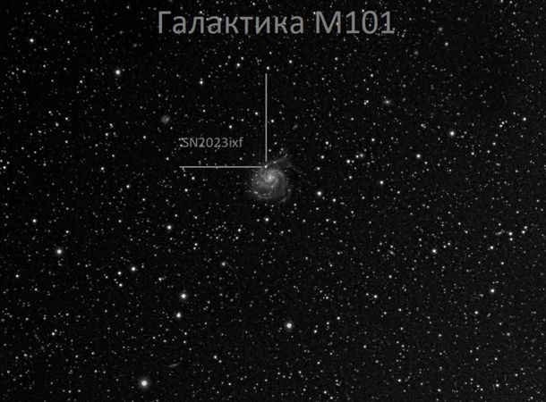 Калининградские астрономы сфотографировали смерть сверхновой звезды из галактики М101