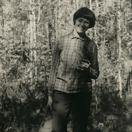 Прасковья Елизвовна на первой экспедиции (1969 год, Васюган)