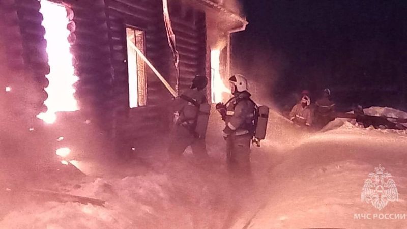 Женский монастырь горит в Омской области