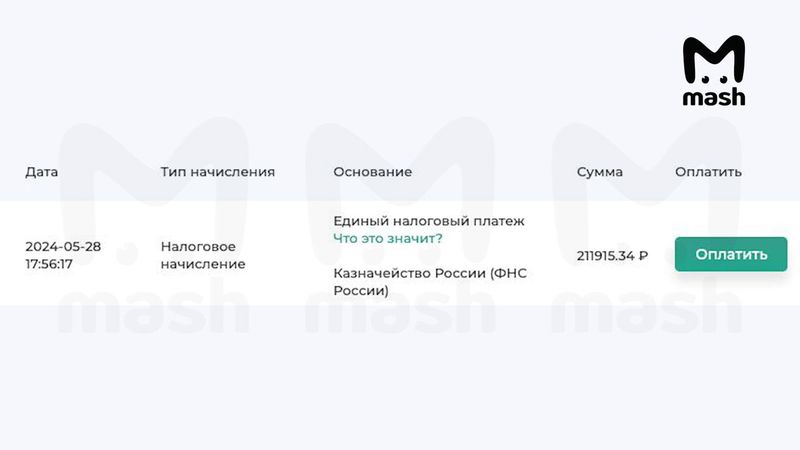 Алексей Панин* задолжал налоговой более 200 тысяч рублей