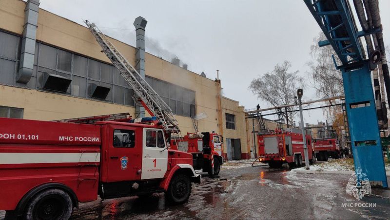 Пожар произошёл на производстве авиазапчастей в Нижнем Новгороде