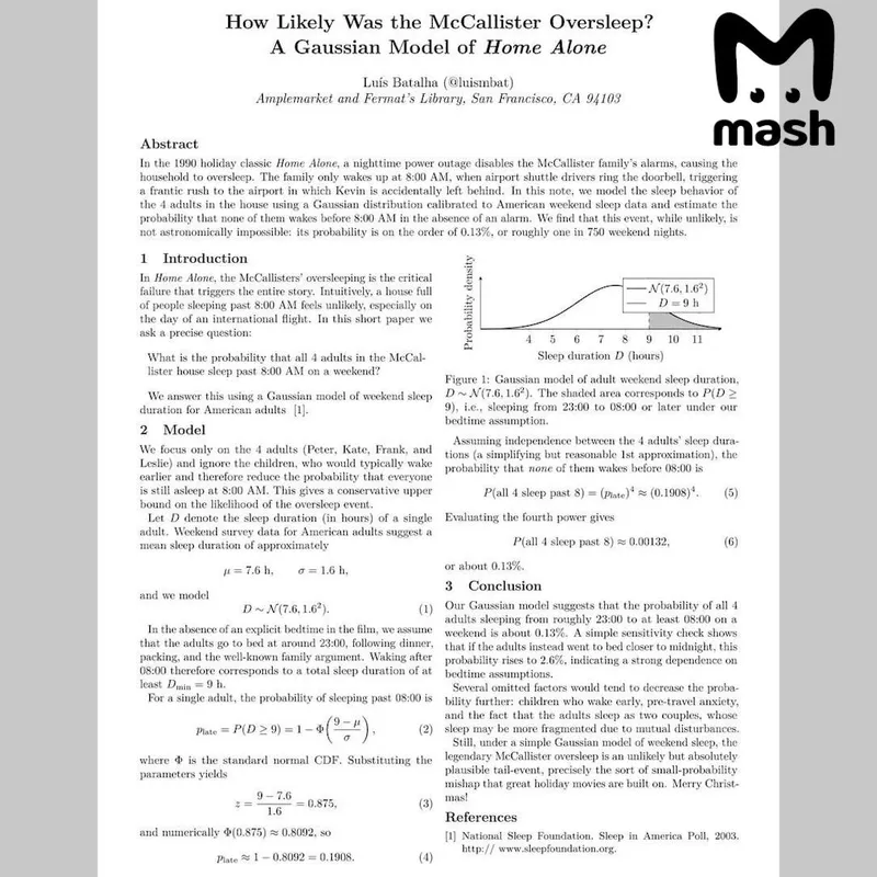 Учёный вывел формулу и доказал, что родители специально забыли Кевина в фильме "Один дома"