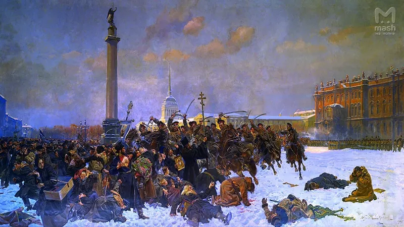 Картина Войцеха Коссака "Кровавое воскресенье".